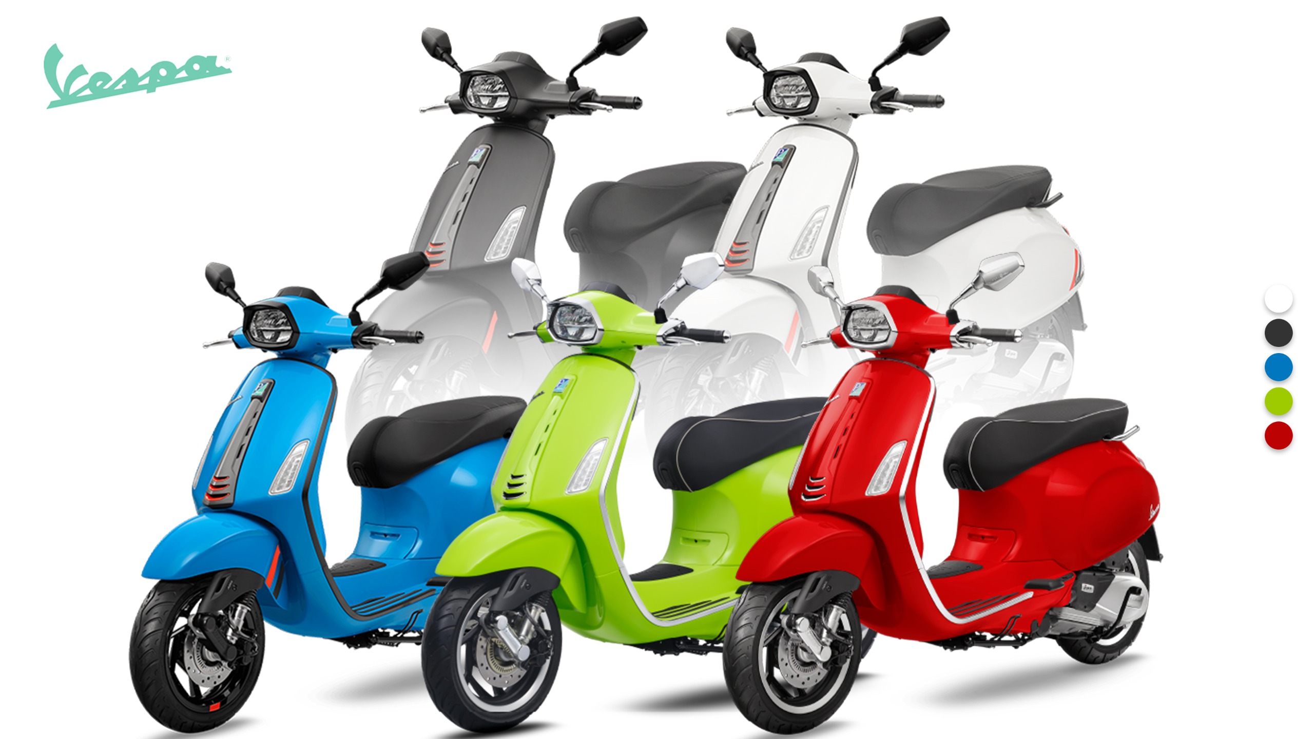 Kolase panduan memilih warna Vespa matic sesuai karakter.