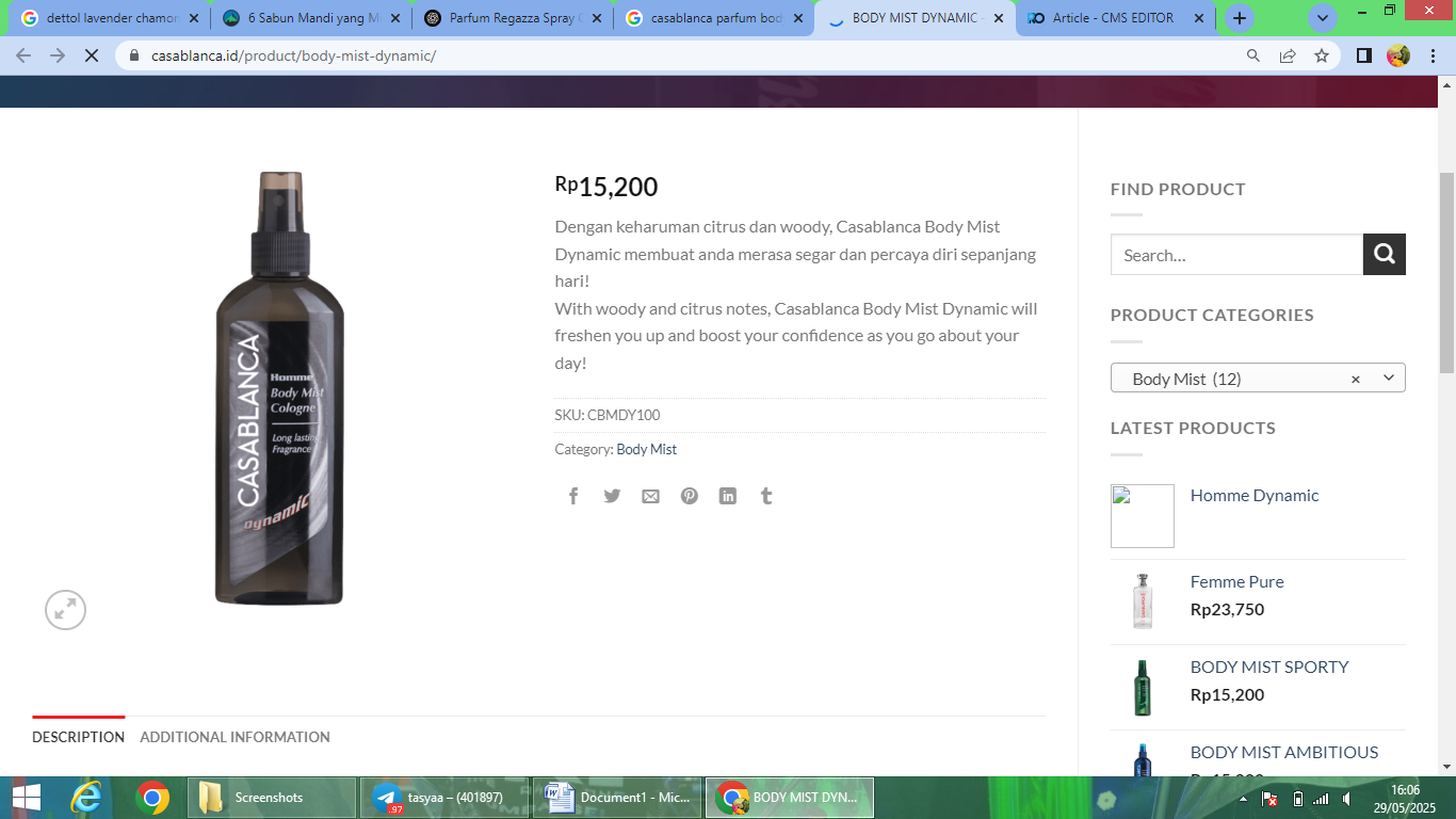 Parfum jaman dulu yang masih eksis hingga saat ini.
