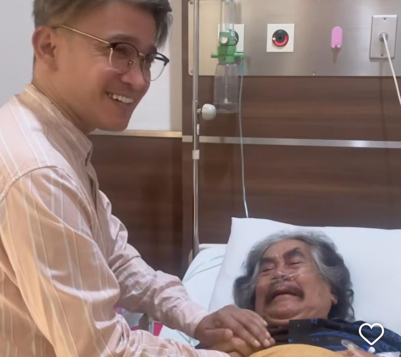 Ruben Onsu saat menengok jaja Miharja yang dirawat