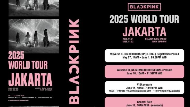 BLACKPINK akan menggelar konser dua hari penuh kejutan di GBK Jakarta November 2025, siapkan dirimu, BLINK.