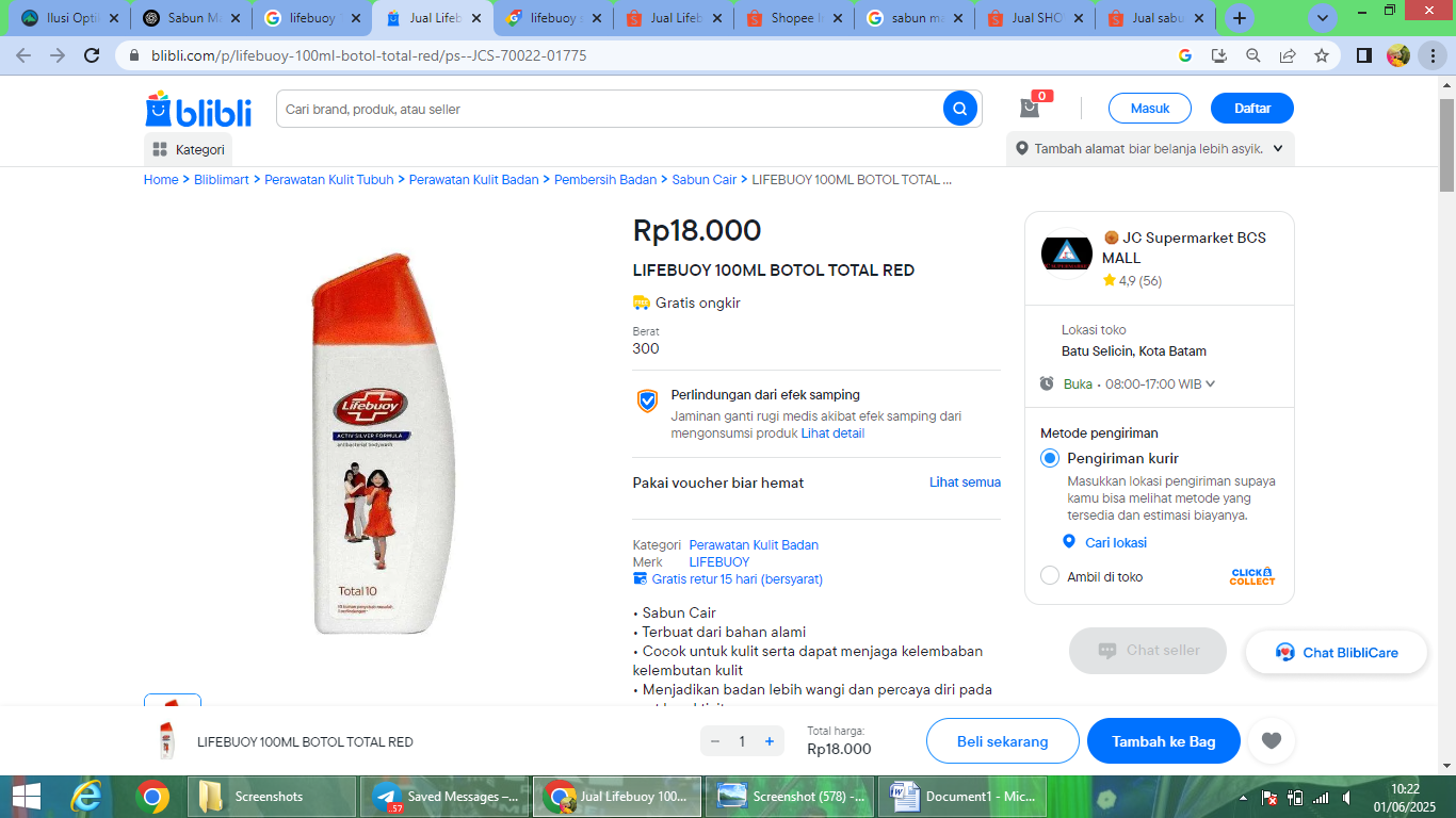Rekomendasi sabun mandi yang cocok untuk travelers.