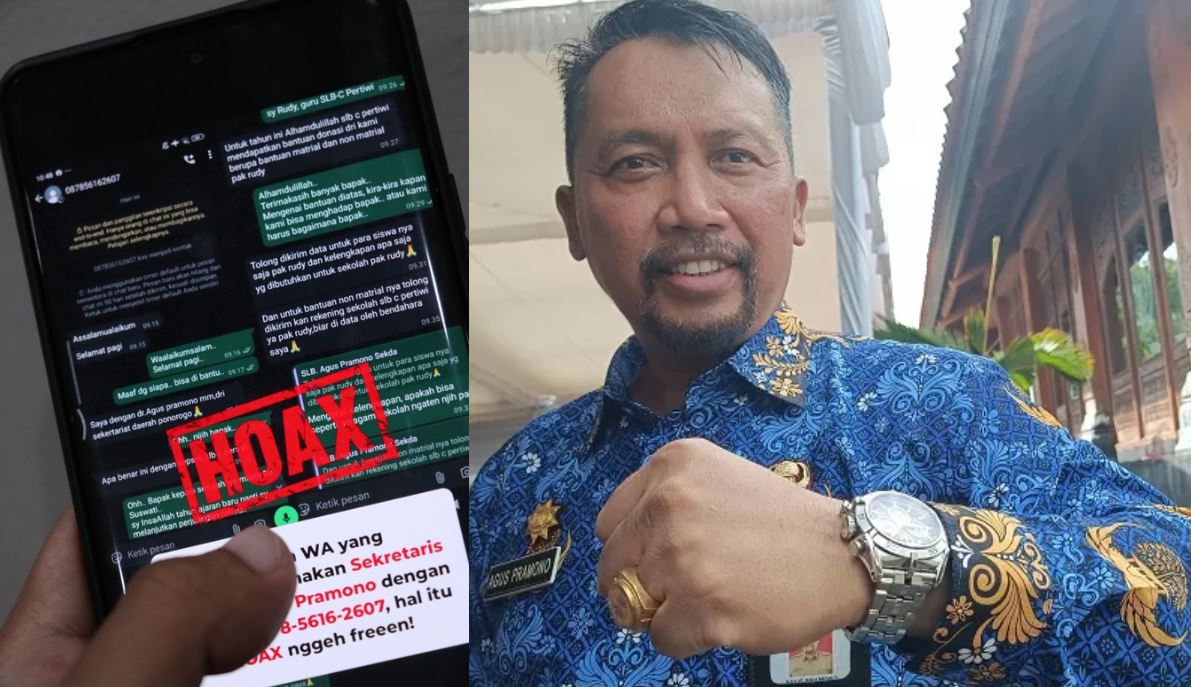 Nama Sekda Ponorogo Agus Pramono dicatut penipu untuk melancarkan aksinya.