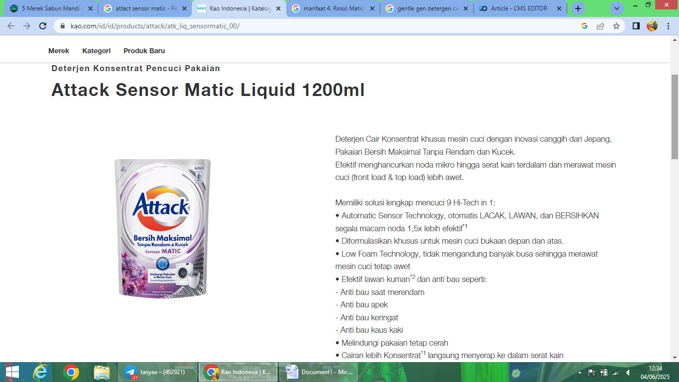 Sabun cuci dengan kandungan bahan kimia Sodium Phosphate.