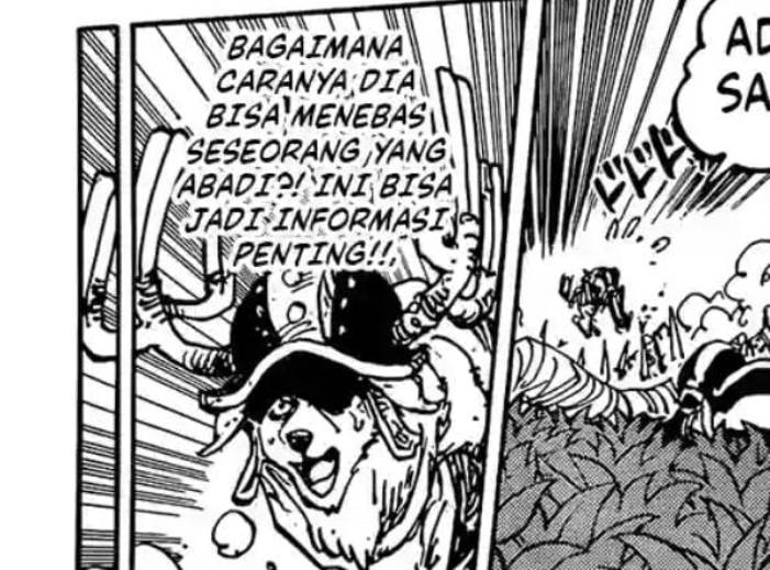 Chopper menyelamatkan Gaban di cerita baca komik One Piece 1151.