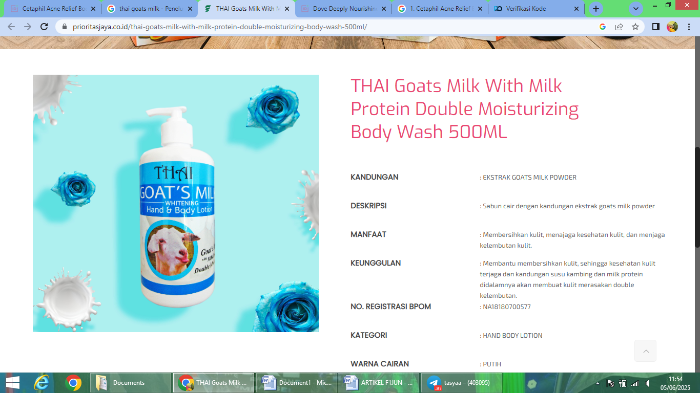 Rekomendasi sabun mandi dengan kandungan susu kambing.