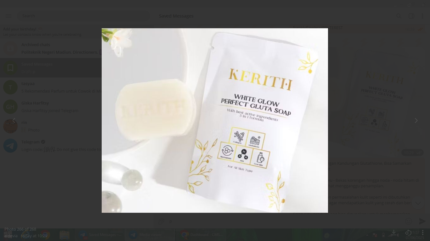 Sabun mandi dengan kandungan Glutathione.