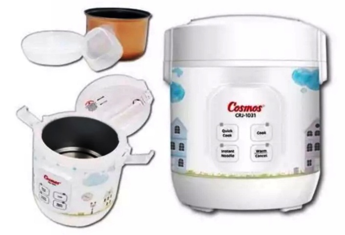 Ilustrasi rekomendasi rice cooker low watt terbaik salah satunya Cosmos.