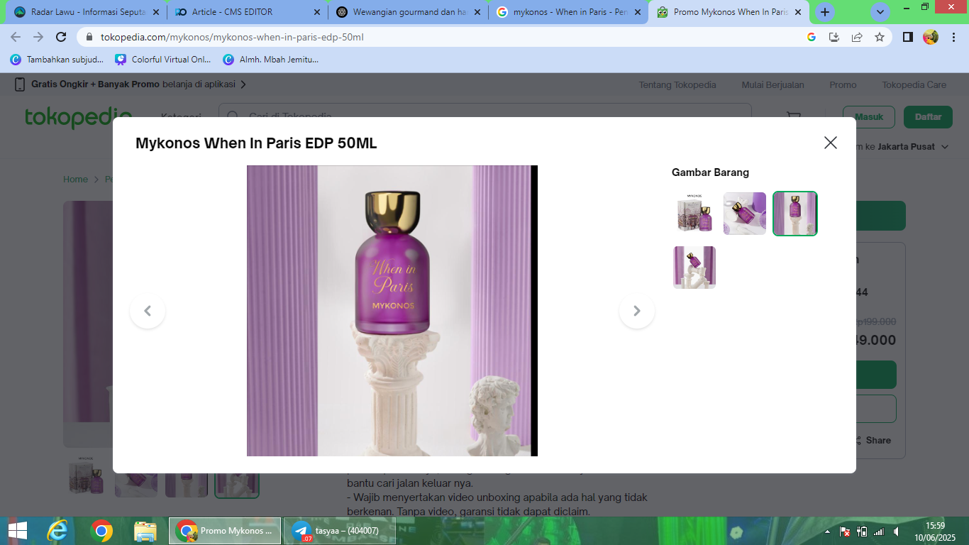 Rekomendasi parfum yang cocok untuk di siang hari.