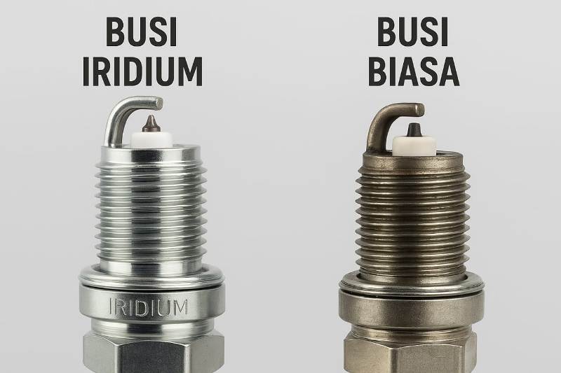 Perbedaan busi iridium dengan busi biasa.