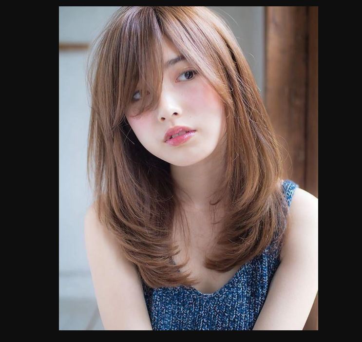 Rambut oval layer 3 tingkat chestnut