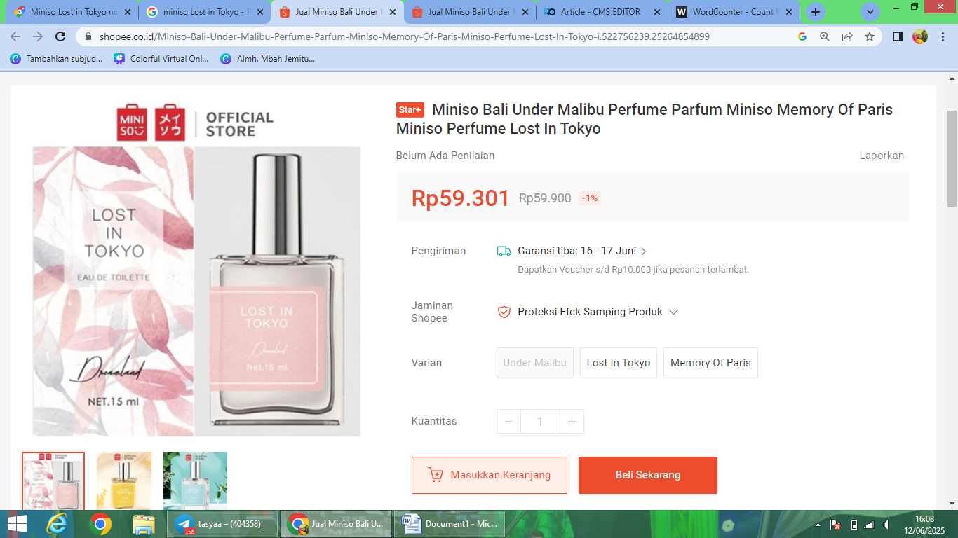 Rekomendasi parfum dengan top notes fruity floral.