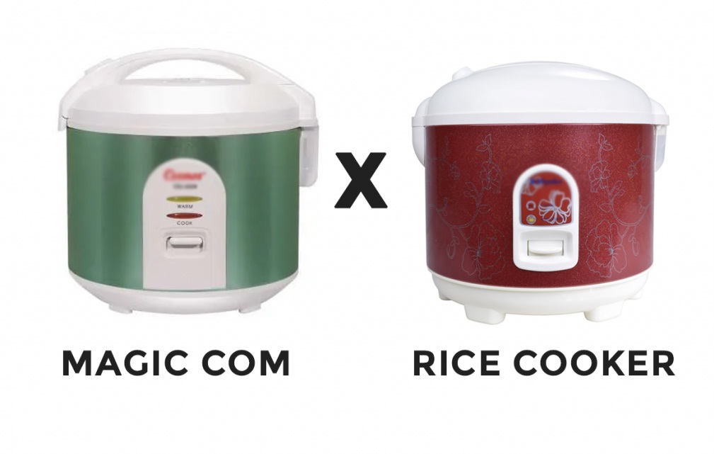 Ilustrasi perbedaan rice cooker dan magic com.