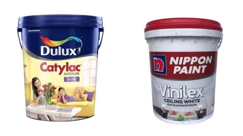 Merek cat rumah Dulux dan Nippon Paint.