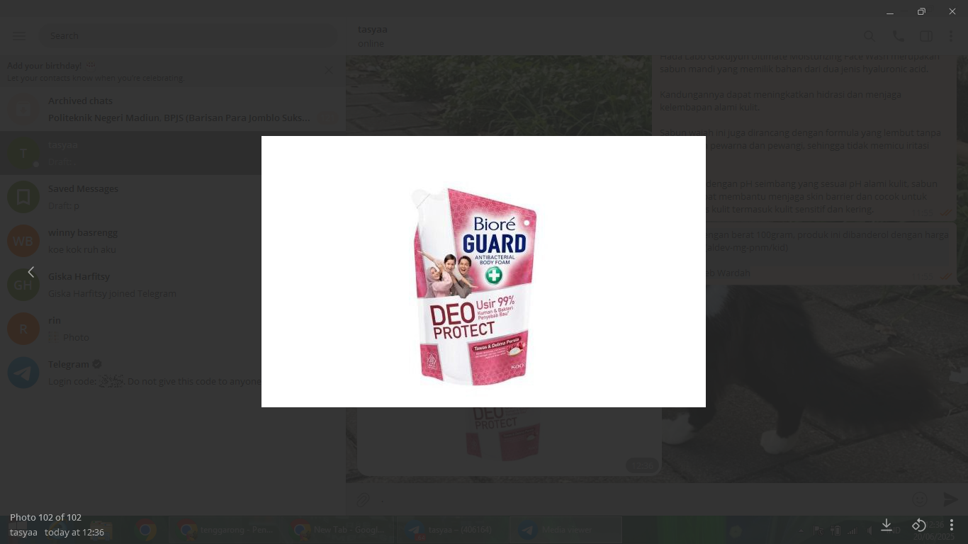 Rekomendasi sabun mandi Biore Guard.