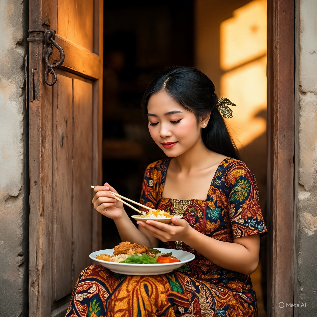 Katanya makan di pintu bikin susah jodoh. Mitos? Ternyata ini soal etika dan citra diri menurut budaya Jawa!