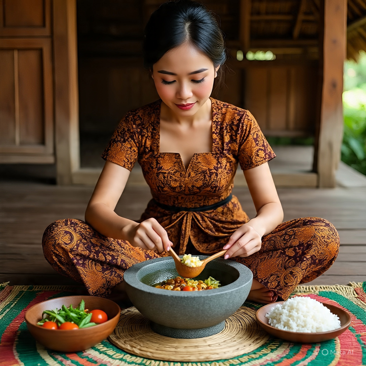 Makan pakai cobek? Hati-hati, katanya bisa bikin hujan pas nikahan! Yuk, simak makna moral di balik larangan ini!
