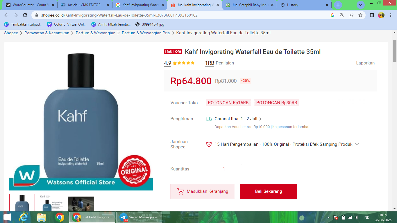 Rekomendasi parfum aroma musk untuk pria.