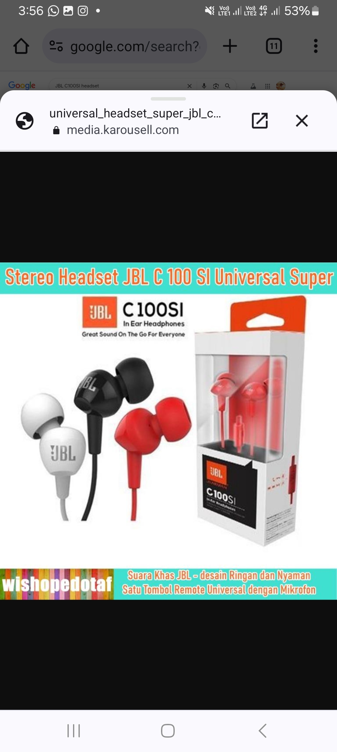 Ilustrasi headset JBL yang murah tapi premium.