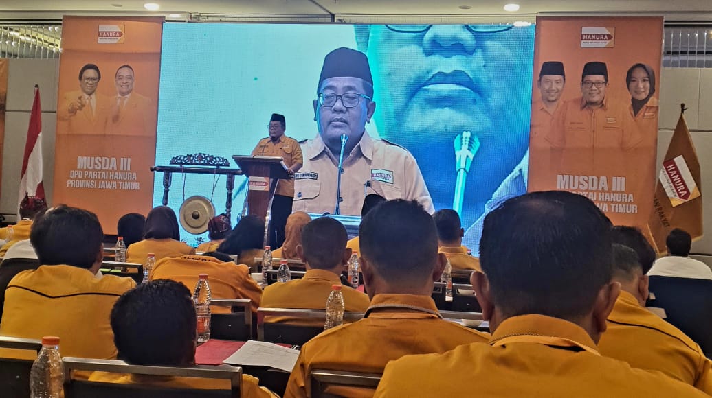 Yunianto Wahyudi dalam Musda Hanura Jatim.