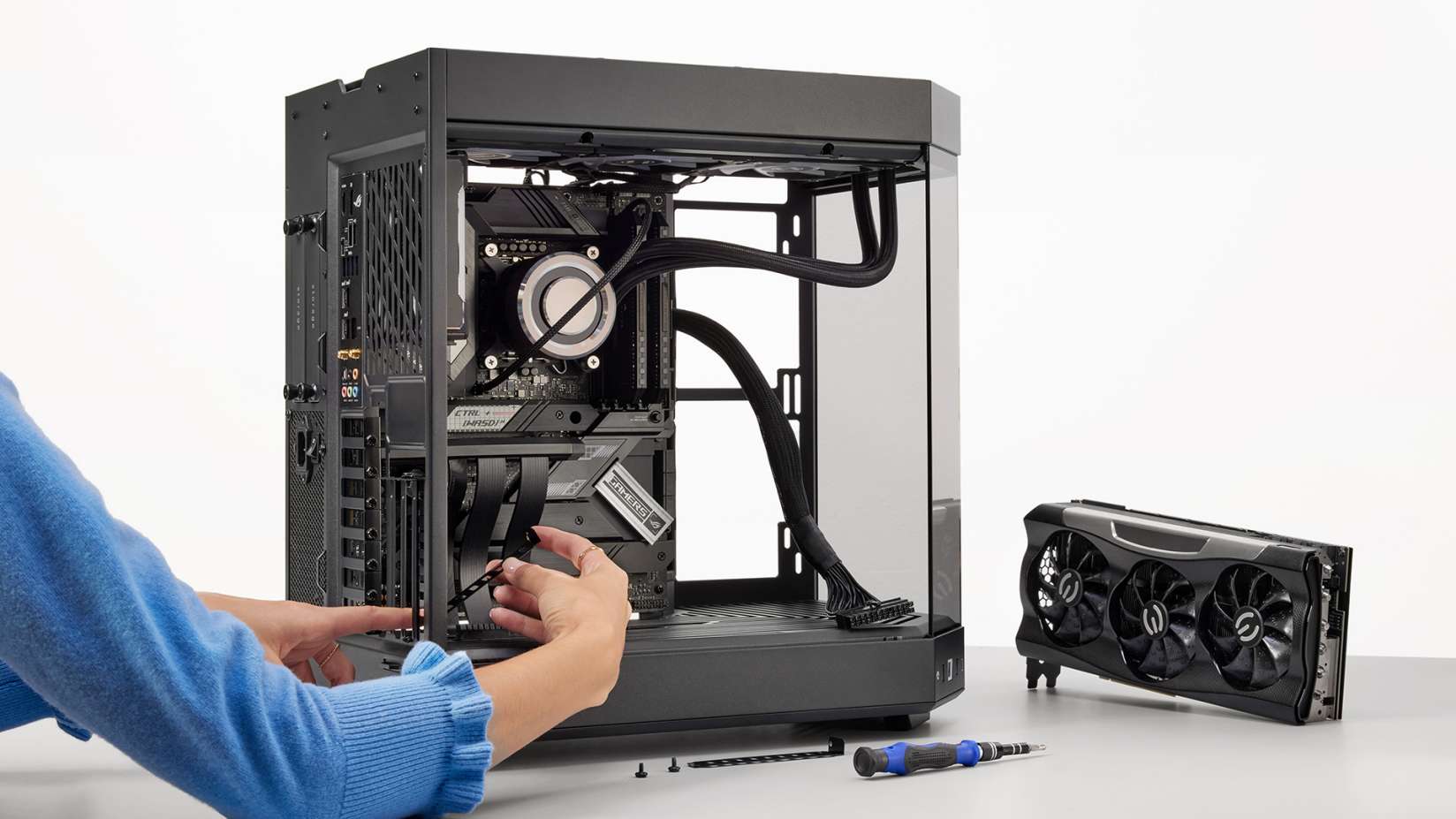Ilustrasi rakit PC yang hemat listrik.