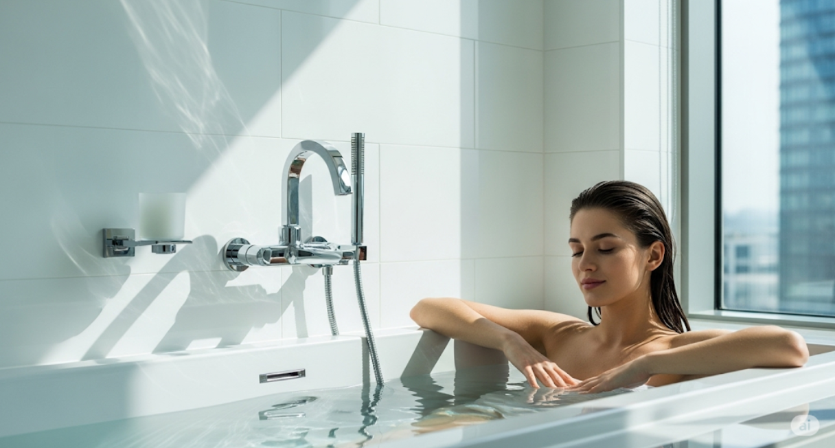 Kamar mandi tuh tempatnya absurd tapi jujur. Kamu tim nyanyi, overthinking, atau ngaca sok kece?