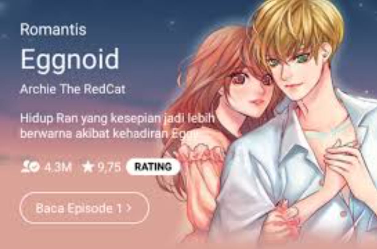 Hasil tangakapan layar komik digital Webtoon "Eggnoid" karya Archie The RedCat