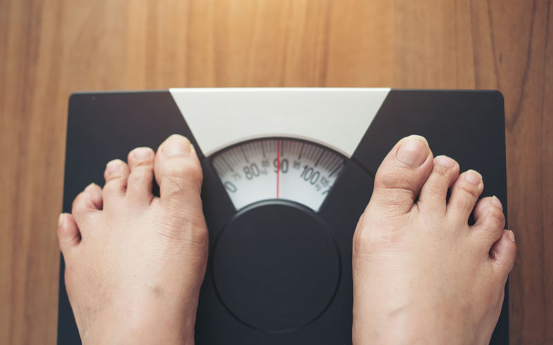 Ilustrasi berat badan tidak turun.