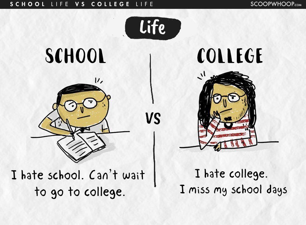 Ilustrasi Perbedaan Gaya Belajar Sekolah vs Kuliah