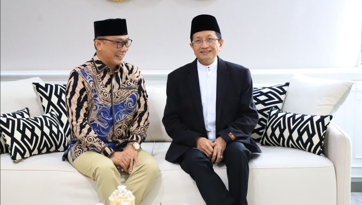Menteri Agama RI Nasaruddin Umar menerima kunjungan Kepala Badan Kepegawaian Negara (BKN) Zudan Arif Fakrulloh di Kantor Kementerian Agama, Jakarta, Selasa (12/8/2025).