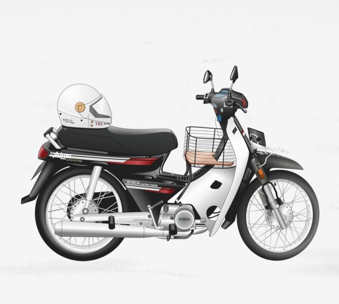 Motor lawas Honda Astrea Grand.