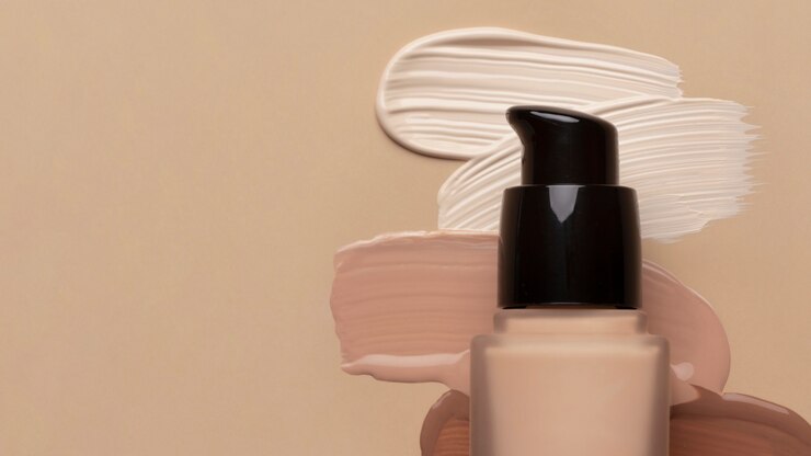Ilustrasi perbedaan cream, liquid, blush makeup.