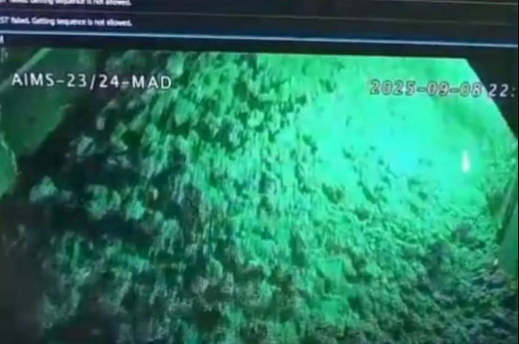 Tangkapan layar- video pengawas merekam detik-detik karyawan terjebak longsor di area tambang bawah tanah PT Freeport Indonesia (PTFI), Tembagapura, Mimika, Papua Tengah, Senin (8/9/2025).