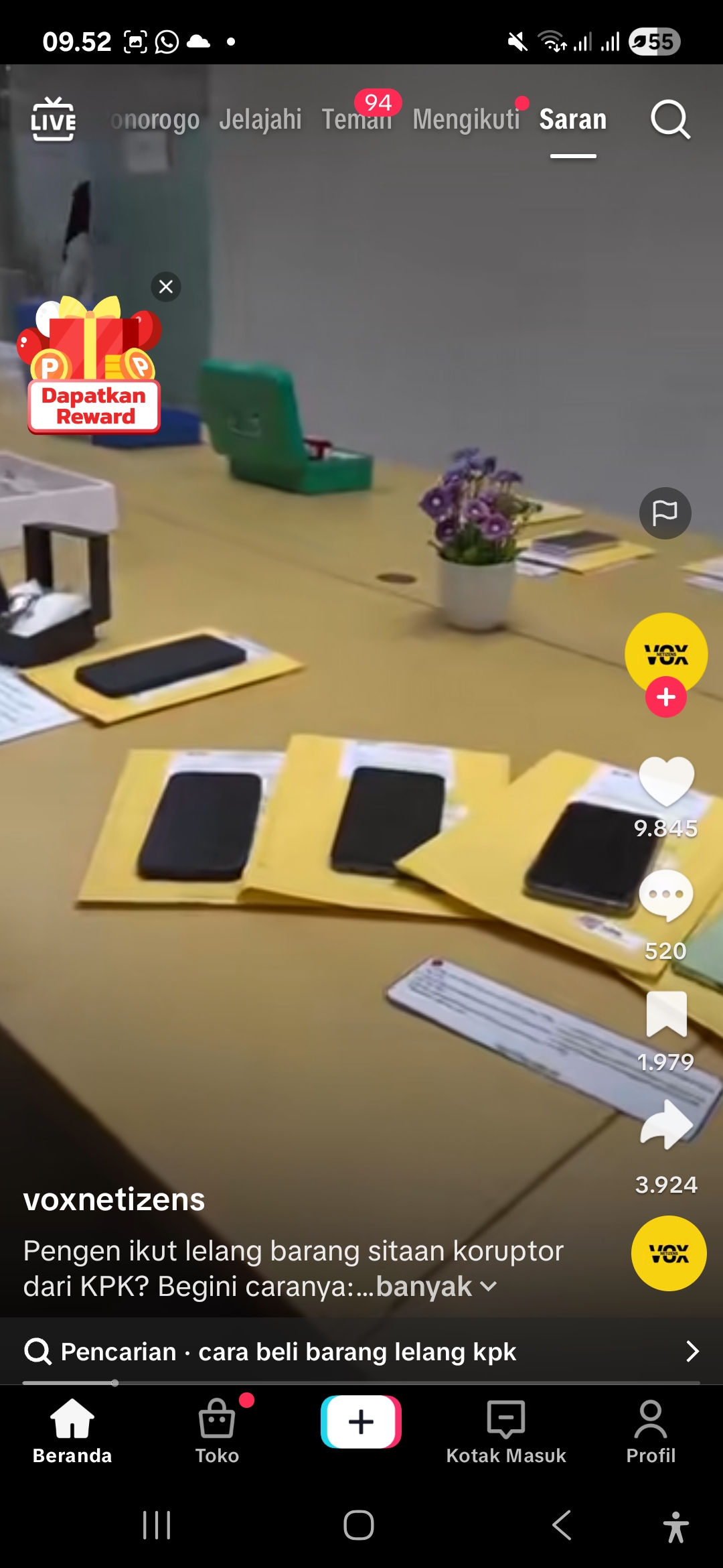 Cara beli barang lelang KPK.