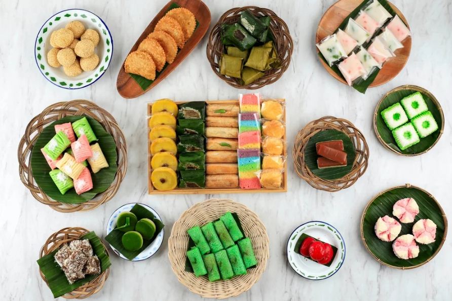 Ilustrasi ide kue hantaran yang cantik dan lezat.