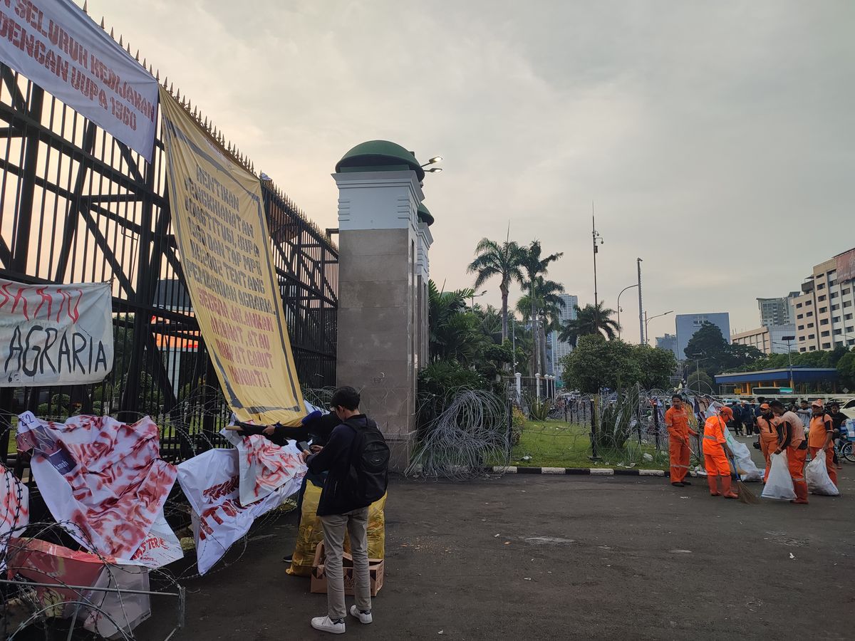 demo buruh tani hari ini