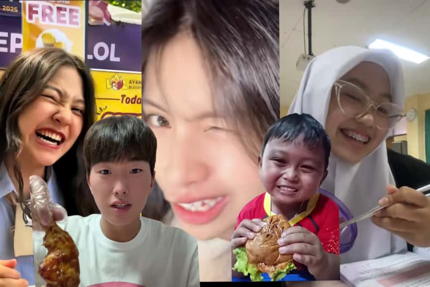 trend mukbang ala korea dengan mengcap yarue / yarue chalenge memenuhi fyp tiap orang