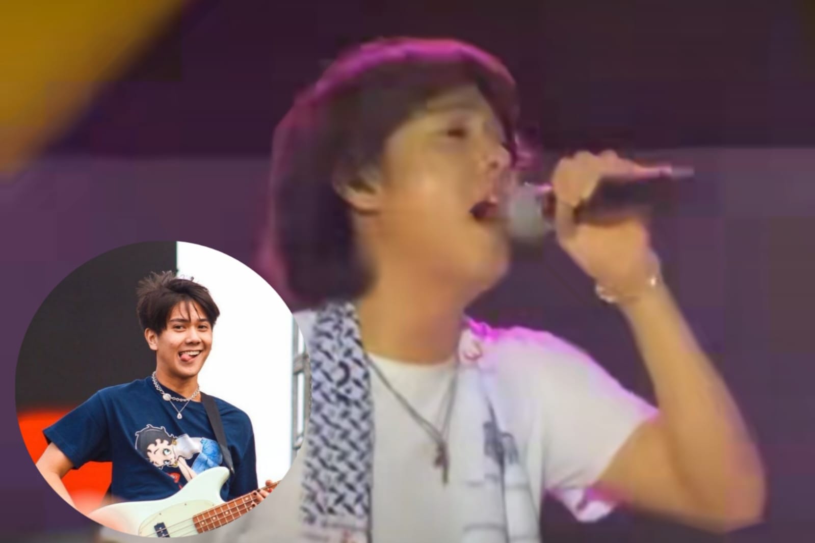 foto iqbaal ramadhan ketika manggung di sebuah acara