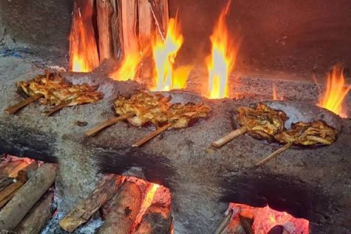 ayam panggang gandu khas magetan merupakan andalan masakan ayam kampung di dareah magetan karena cirikhas rasa dan aromanya