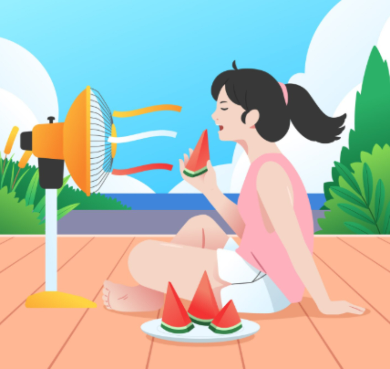 Ilustrasi cuaca panas ekstrem (Freepik)