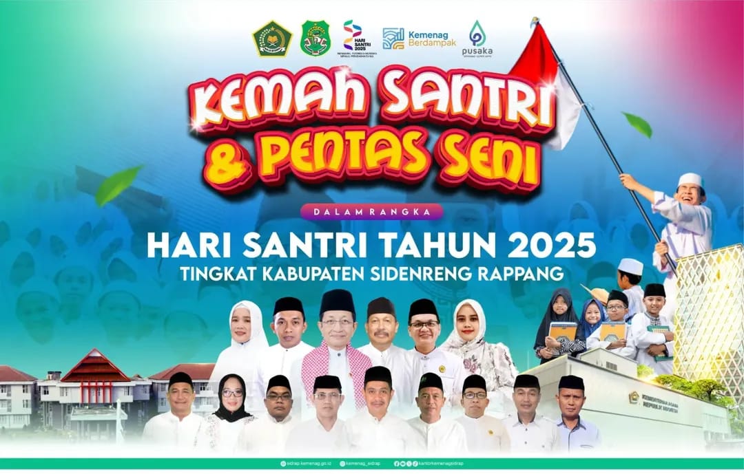 Kemah santri dan pentas seni dalam rangka HSN 2025 Kabupaten Sidrap (Sumber: Instagram Kemenag Sidrap)