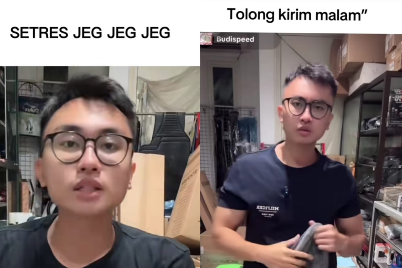 seorang penjual live yang memiliki daya tarik dengan cara livenya yang ceplas ceplos