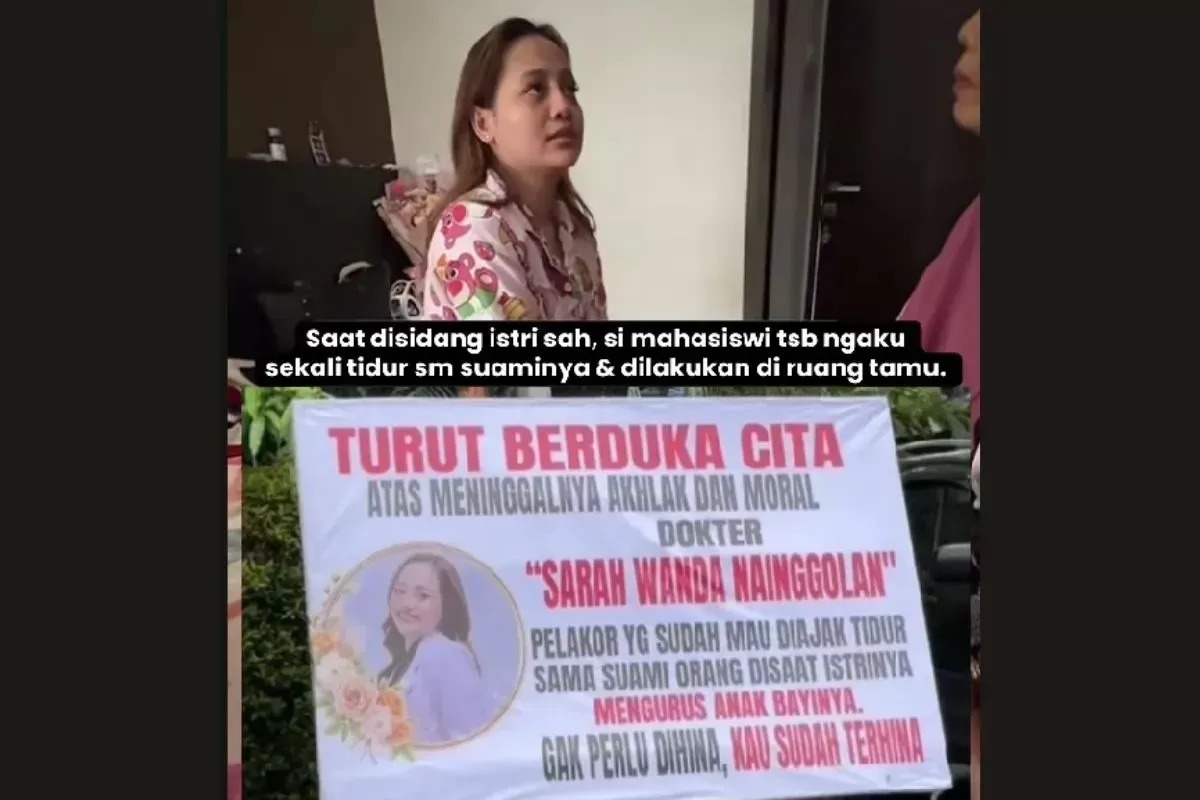 Viral ucapan duka cita diduga dari istri pria yang menjadi selingkuhan Sarah Wanda Nainggolan.