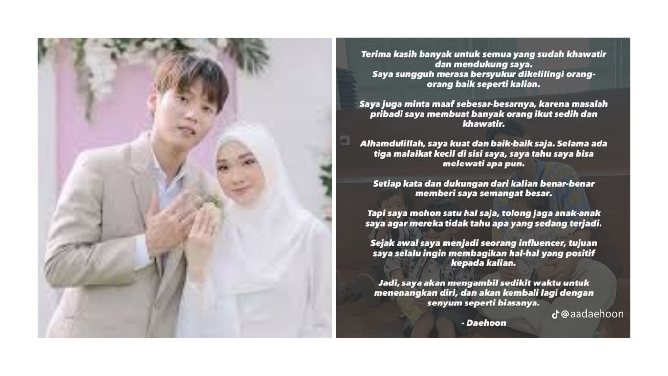 Na Daehoon menulis pesan menyayat hati soal perselingkuhan Jule, istrinya.
