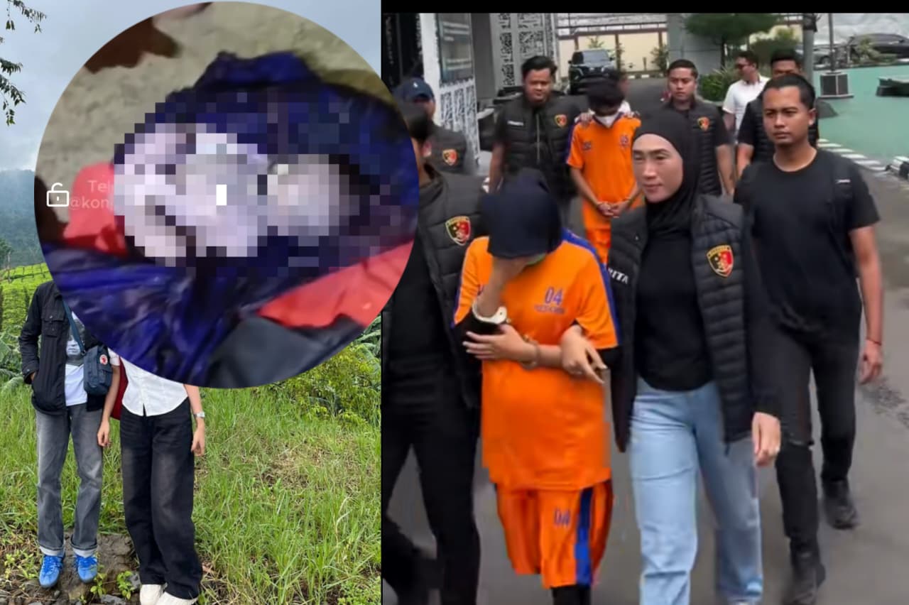 seorang pasangan buang bayi dalam tas dengan kondisi mulut dilakban.