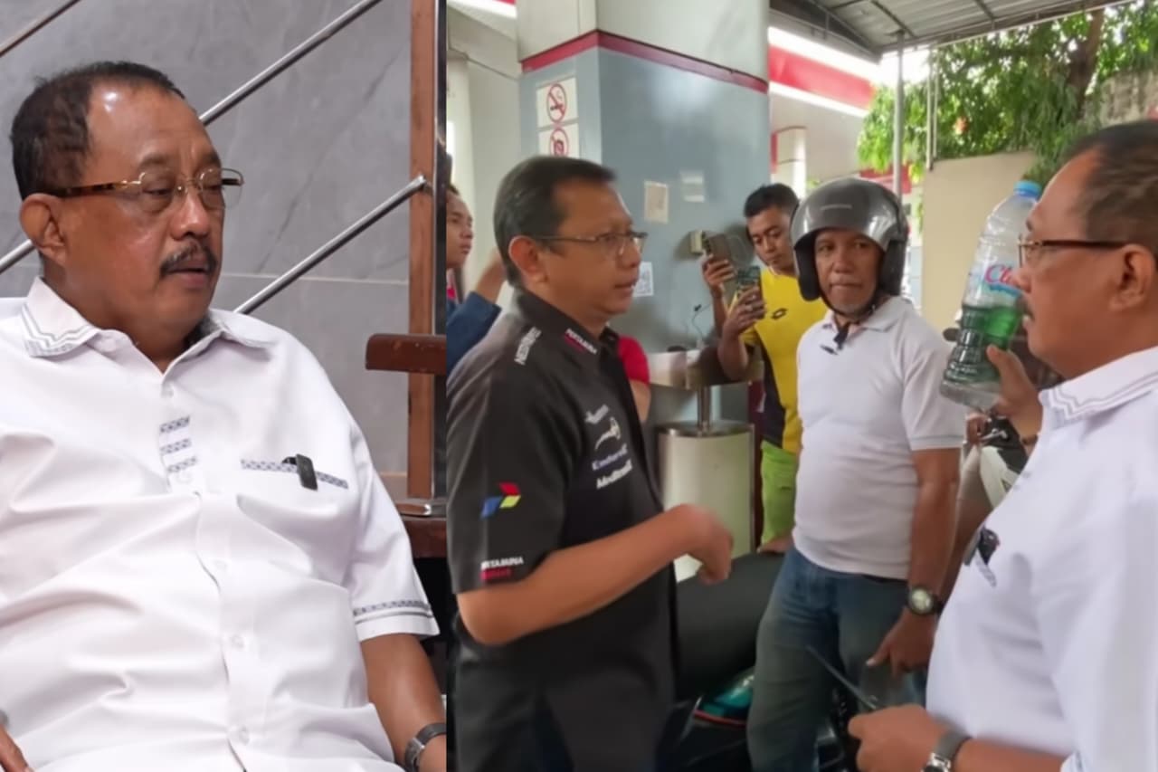 cak ji lakukan sidak disebuah pertamina, karena banyak pengguna motor mengalami brebet.