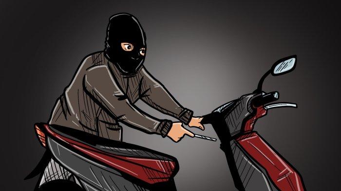 pencurian sepeda motor di Surabaya