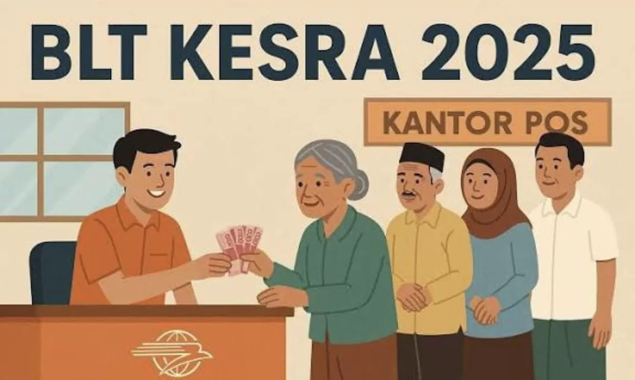 ILUSTRASI. Penyaluran dan bansos lewat kantor pos