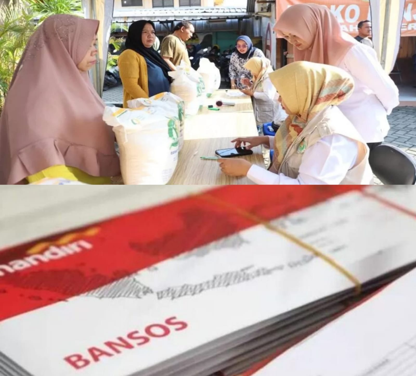 ILUSTRASI. Pencairan dana bansos penebalan