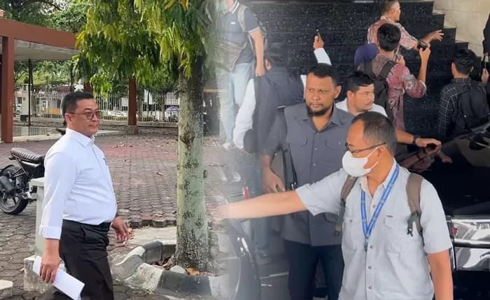 Tim KPK menyisir Kantor Gubernur Riau, Senin (10/11/2025), dalam operasi penggeledahan yang menyita perhatian publik. (Sumber: DOK. Riaupos.co)
