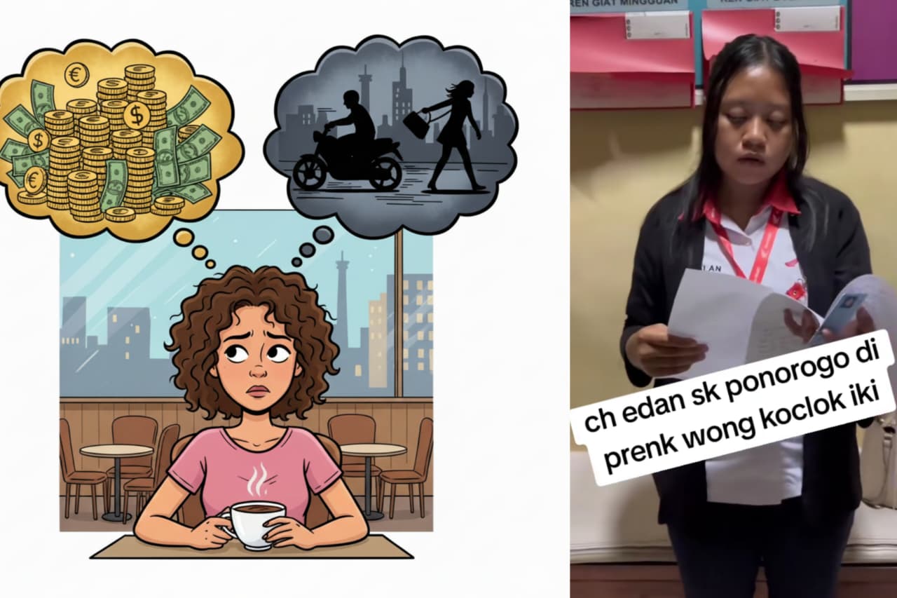 seorang perempuan mengaku dijambret ternyata hanya sebuah akal-akalan saja.
